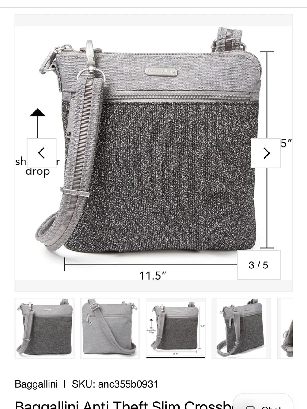Baggallini compact crossbody